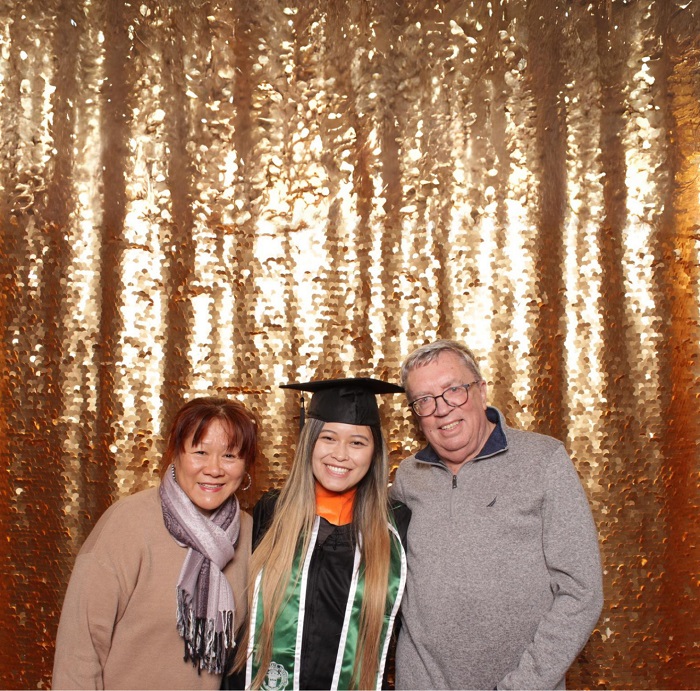 Graduate with family