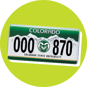 CSU license plate